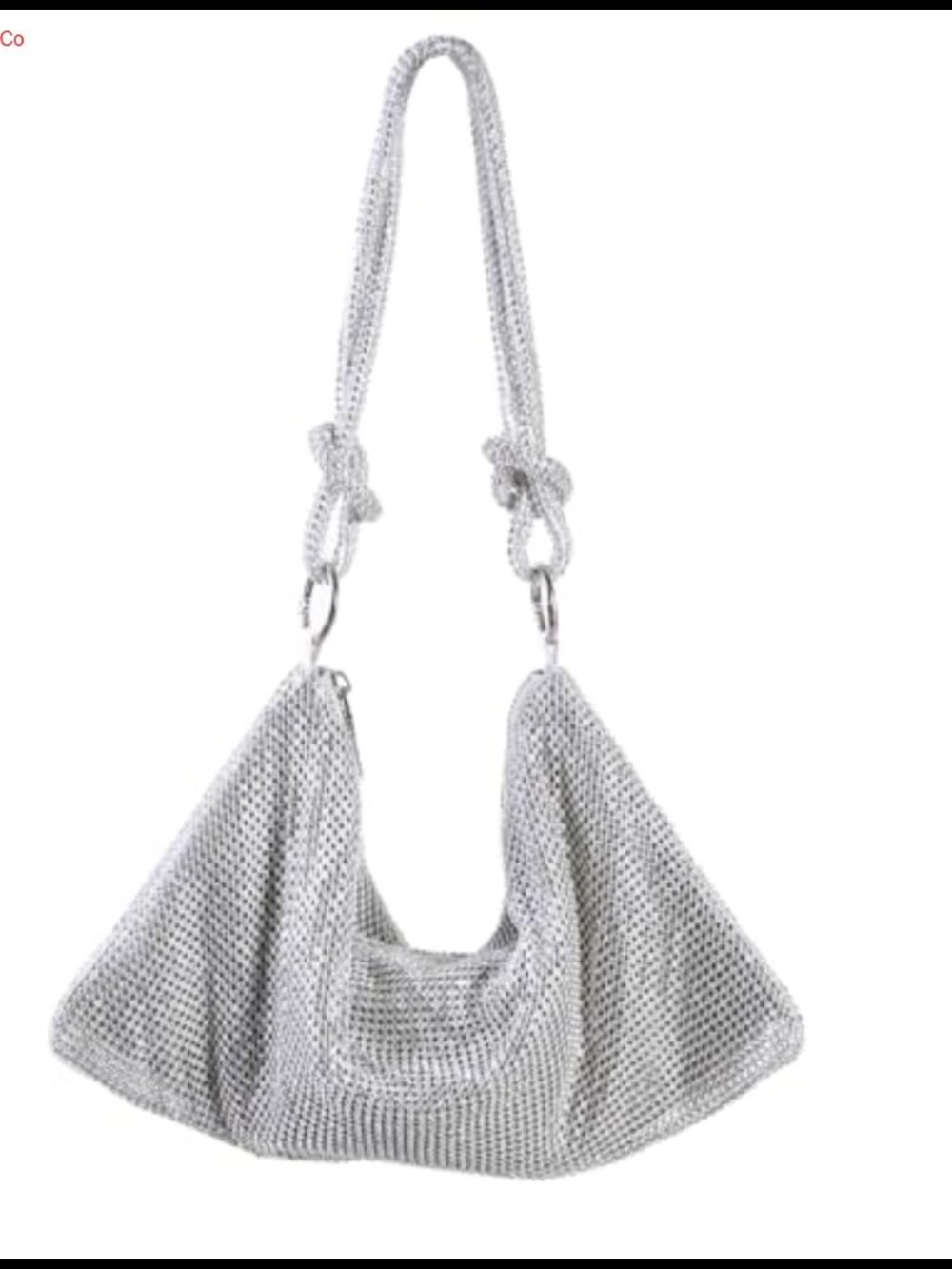 Covelin Rhinestone Polyester Evening Bag Zip Clutch Tote Shoulder Party